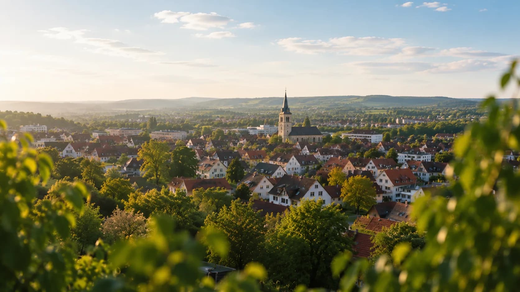 Stadtbild und regionale Landschaft rund um Hildrizhausen