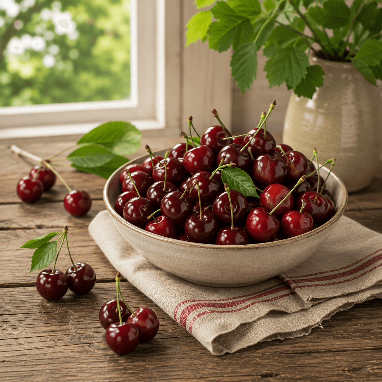 Frische Kirschen als Sommerobst direkt vom Hof
