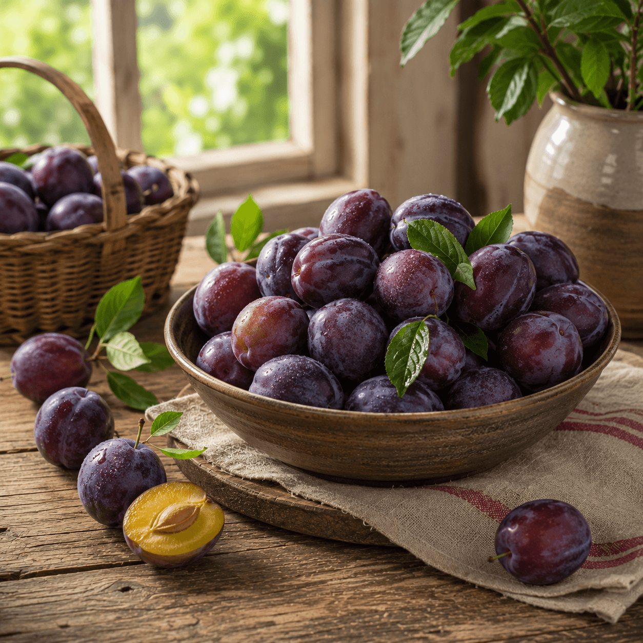 Frische Pflaumen